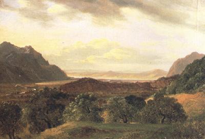 Alexandre Calame The Rhone Valley at Bex with a View to the Lake of Geneva (nn02) Sweden oil painting art